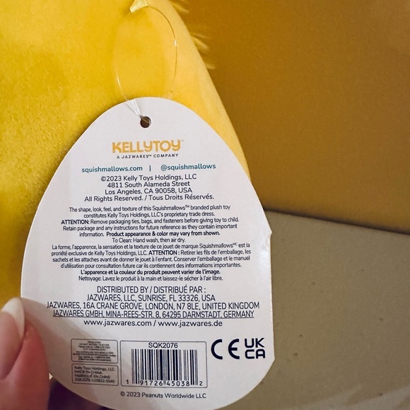 Nwt Squishmallows Peanuts Woodstock 8" - Picture 4 of 5